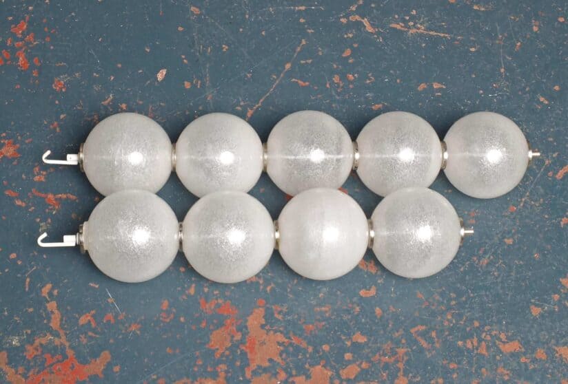 1960's Italian Murano Venini Pulegoso Glass Ceiling Light