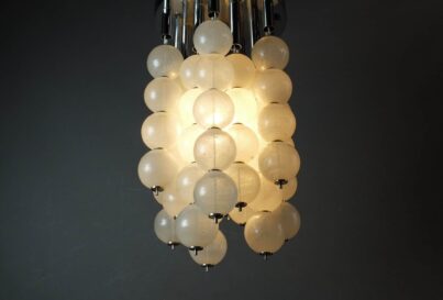 1960's Italian Murano Venini Pulegoso Glass Ceiling Light