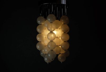 1960's Italian Murano Venini Pulegoso Glass Ceiling Light