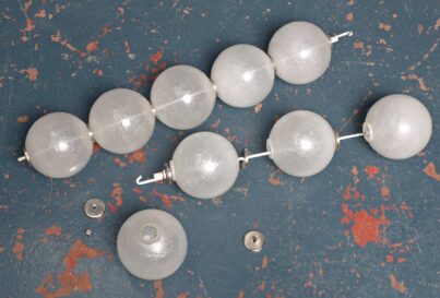 1960's Italian Murano Venini Pulegoso Glass Ceiling Light