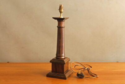 Early 20th Century architectural wooden table lamp