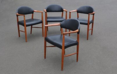 Kurt Olsen Model 223 Teak Armchairs Denmark 1955