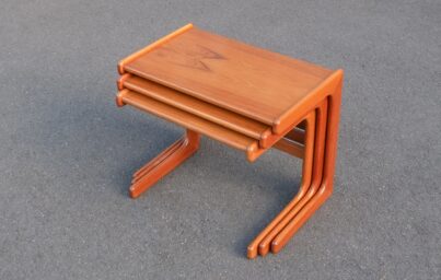 Salin, Denmark Cantilevered Teak Nest of Tables