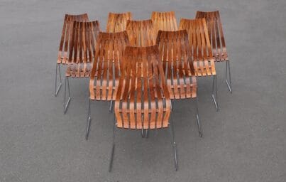 Hans Brattrud for Hove Møbler Set of 10 Prince Dining Chairs 1960's