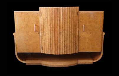 Art Deco Walnut Cocktail Cabinet by H & L Epstein 1930's