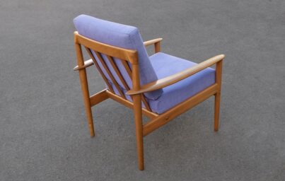 RESERVED Grete Jalk Beech Lounge Chairs for Poul Jeppesen PJ 56